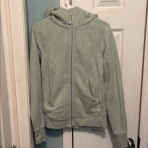 Lululemon Green Gray scuba Hoodie